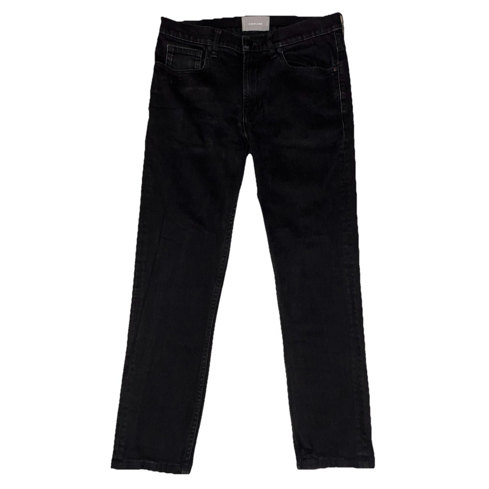 EVERLANE Jeans Men's 32 Black The Slim Jean Stretch Ankle Hemmed 32x27 *altered